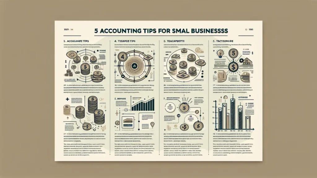 5 dicas de contabilidade para pequenas empresas com foco em estratégias financeiras eficientes. - ilustração