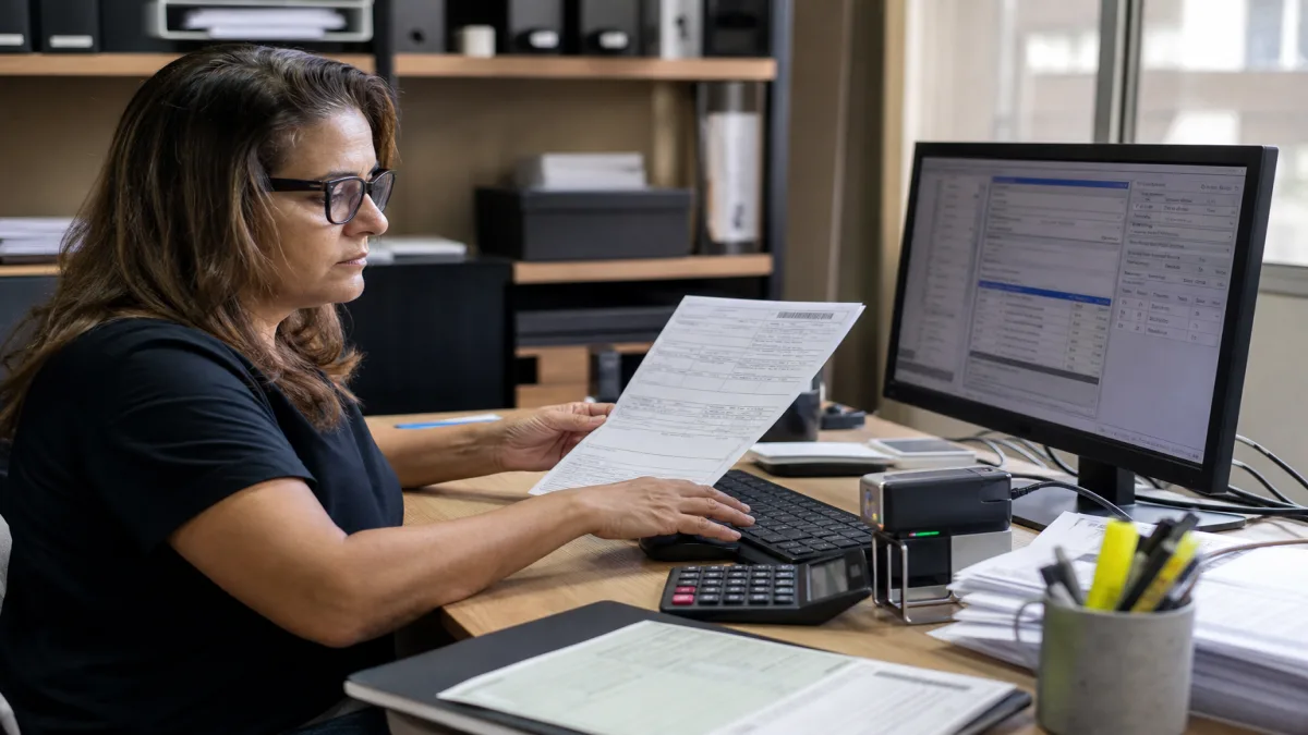 Contabilidade em Belo Horizonte 3 Gestora financeira em Belo Horizonte verifica nota fiscal eletrônica no ERP, utilizando certificado digital